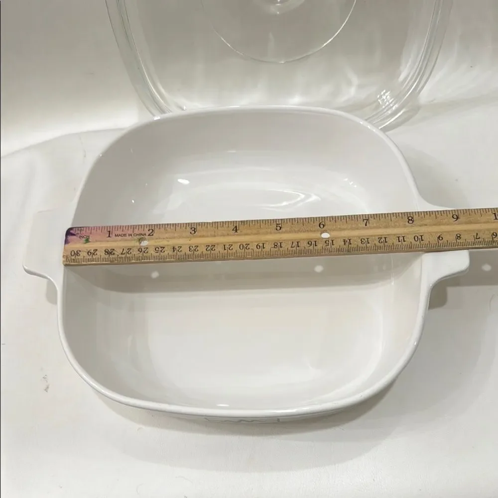 CorningWare White Casserole Dish with Glass Lid